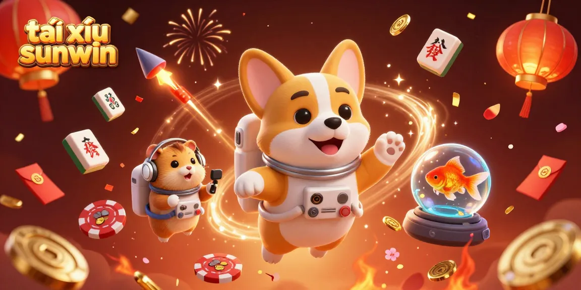 Experience gaming excitement with tài xỉu sunwin in a vibrant 3D casino scene.