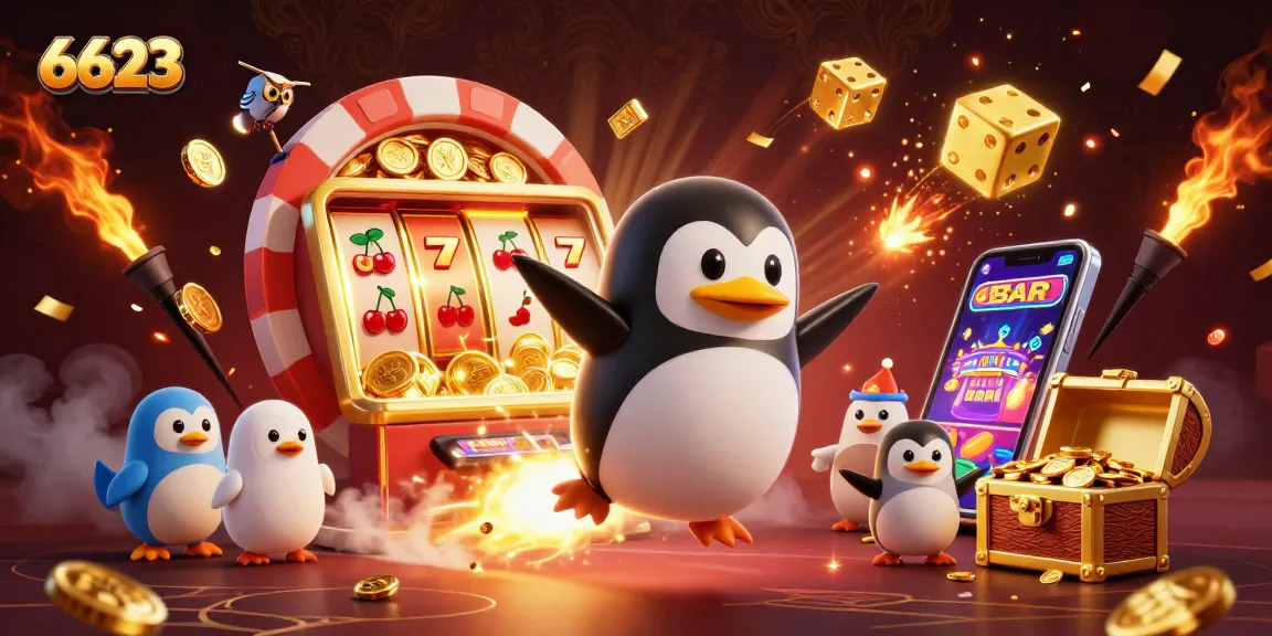 Experience thrilling gameplay with 6623 and witness the explosive jackpot action in a vibrant casino setting.