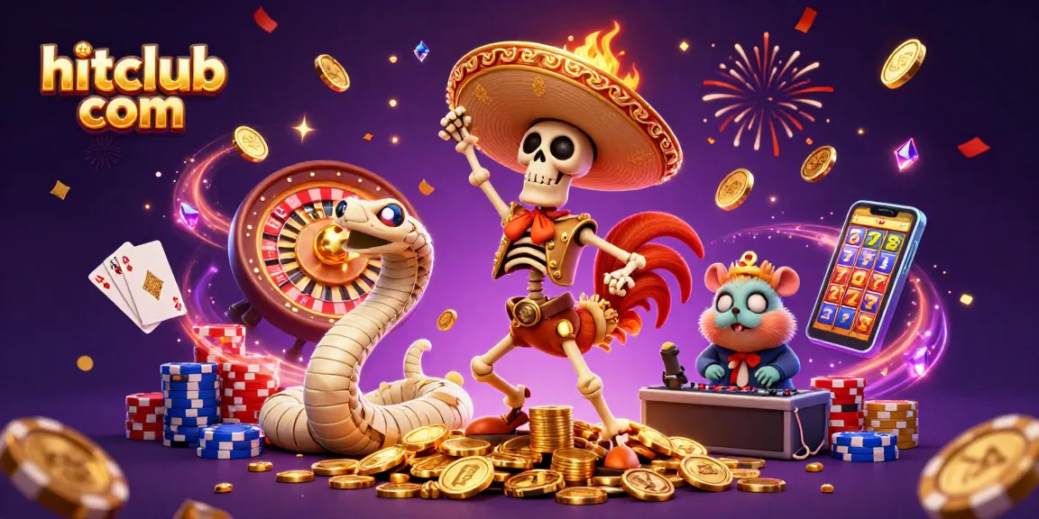 Experience the excitement at hitclub com as players celebrate wins with gold coins and lively characters.