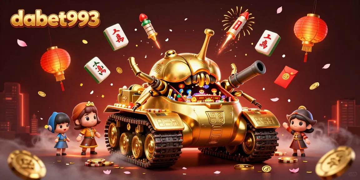 Dabet993 showcases a 3D casino beetle tank, bursting with detail and action in an exciting gambling atmosphere.