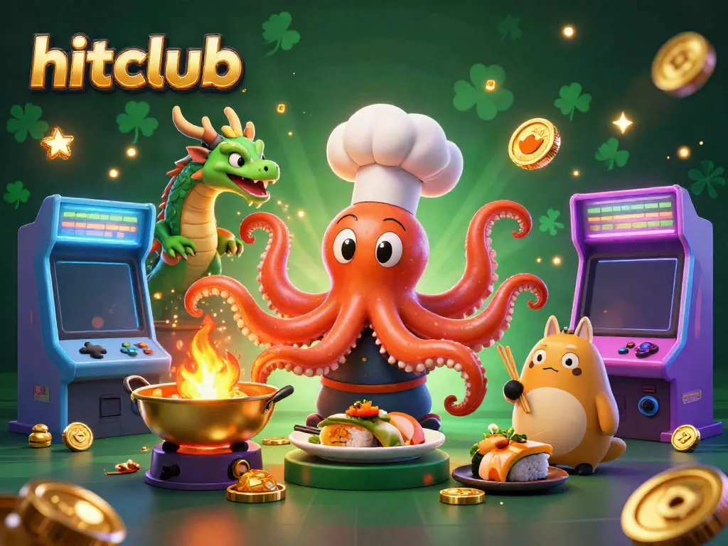 Engage in thrilling gameplay at Hitclub with vibrant characters and casino elements.