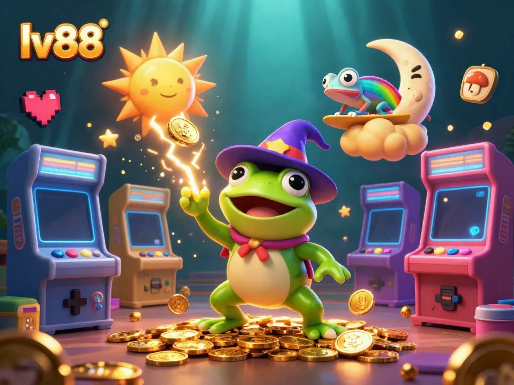 Experience thrilling casino action at lv88 with vibrant gaming characters and elements.