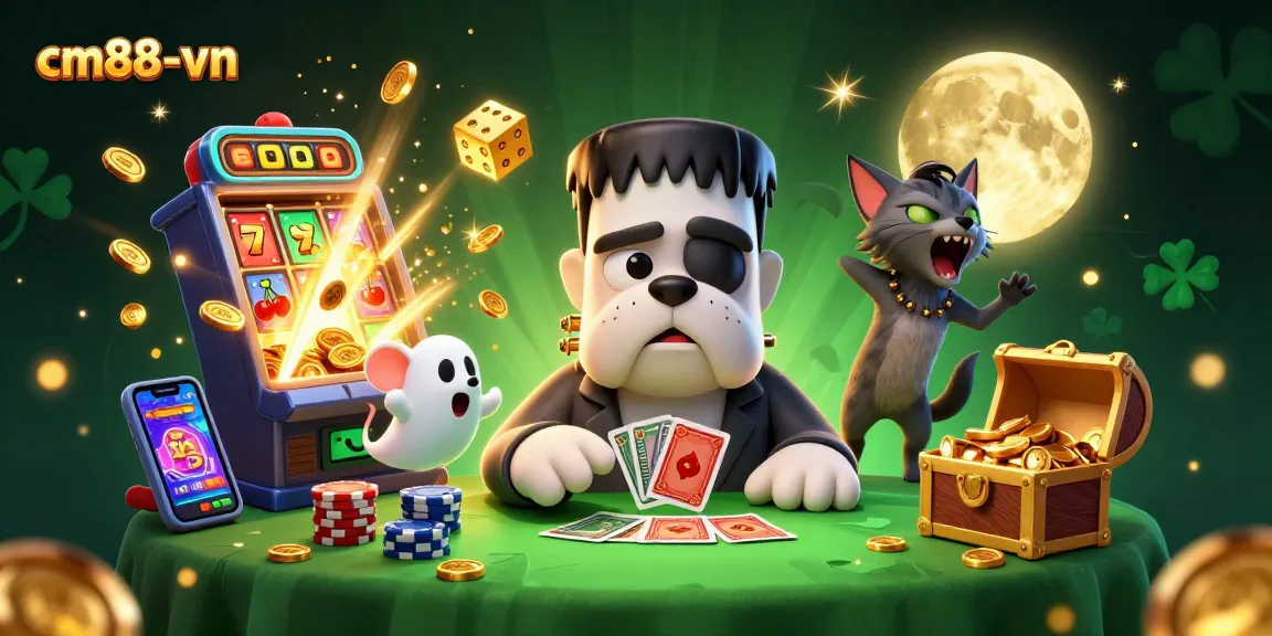 Engage with cm88-vn's exciting slots and jackpots at a thrilling 3D casino scene.