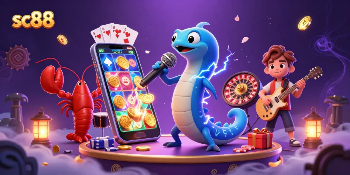 Boost your winning chances at sc88 with this vibrant underwater casino illustration featuring a DJ eel.