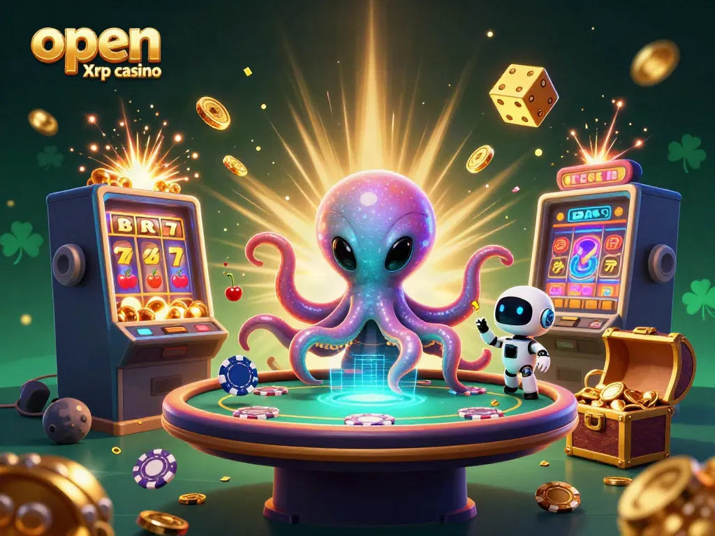 Experience the excitement of open Xrp casino with vibrant alien-themed poker and gaming action.