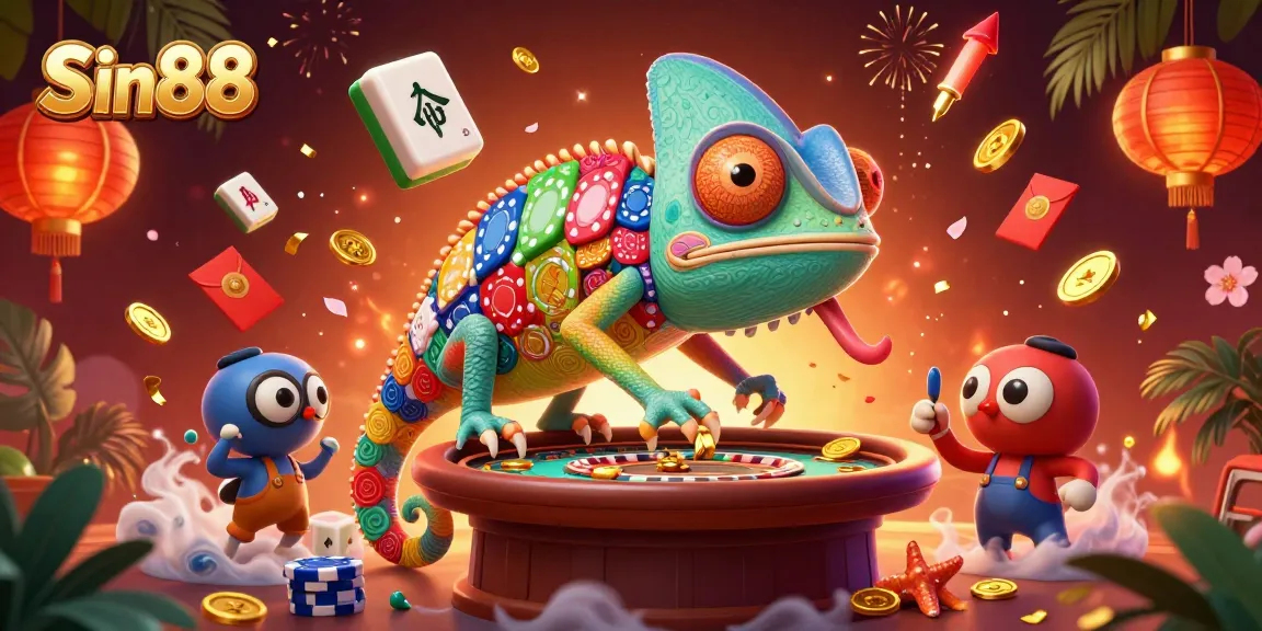 Experience thrilling gameplay at Sin88 while interacting with vibrant casino elements and characters.