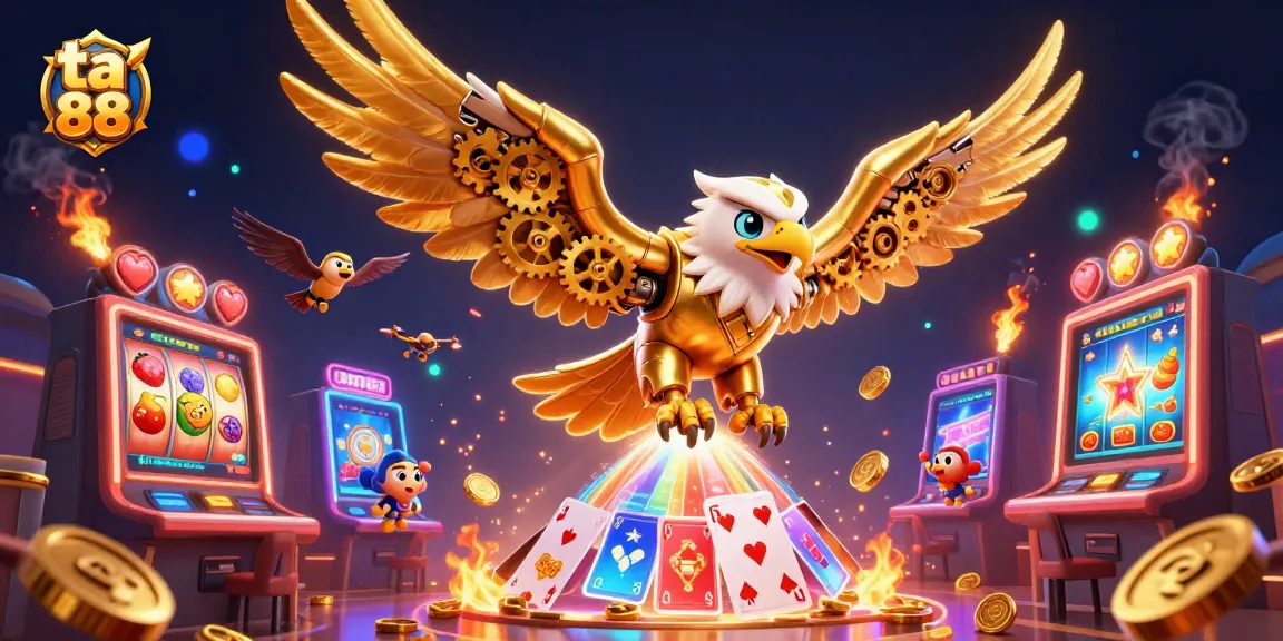Experience exciting wins with ta 88 through a vibrant 3D illustration of dynamic casino elements.