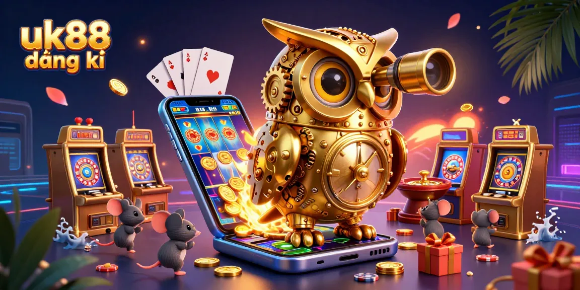 Engage in exciting gameplay at uk88 đăng ký with a captivating 3D casino scene filled with vibrant elements.